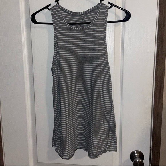 lululemon athletica Tops - Lululemon All Tied Up Tank Grey and White Striped Size Unknown (xsmall or small)